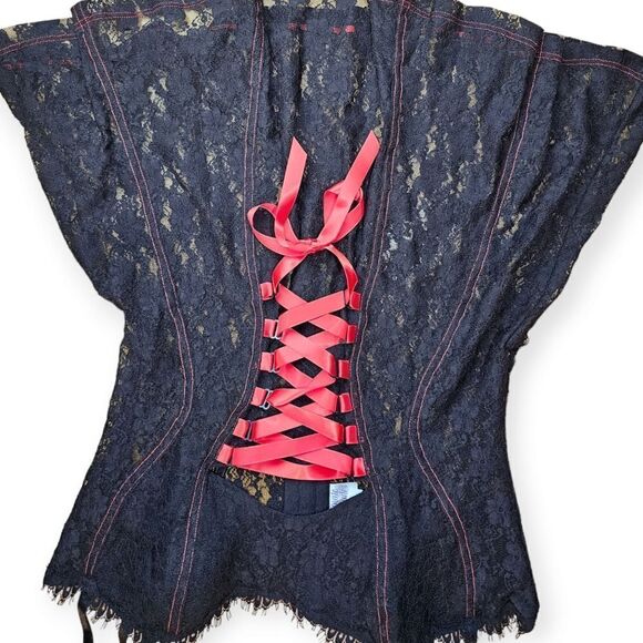 ✨ Intimate Attitudes Corset Dress – Black/Red, Size 2XL ✨🖤❤️ - Picture 3 of 11